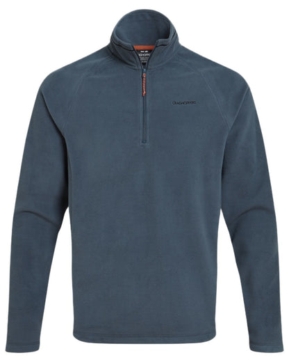 Blue Stone Coloured Craghoppers Corey VI Half Zip Fleece on white background 
