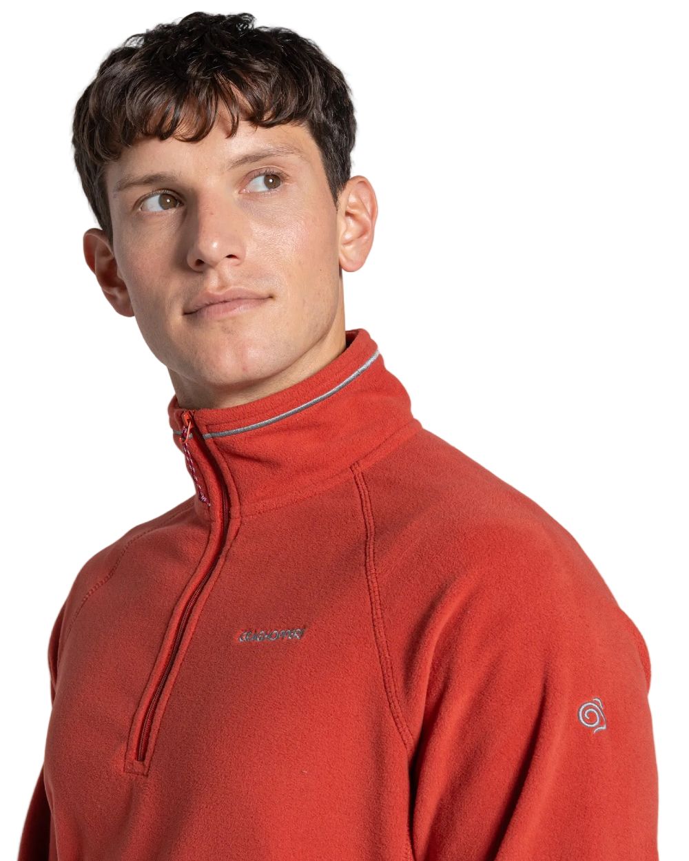 Dark Feldspar Coloured Craghoppers Corey VI Half Zip Fleece on white background 