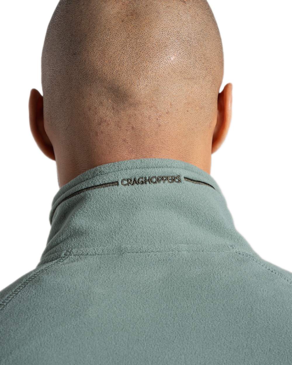 Laurel Green Coloured Craghoppers Corey VI Half Zip Fleece on white background 