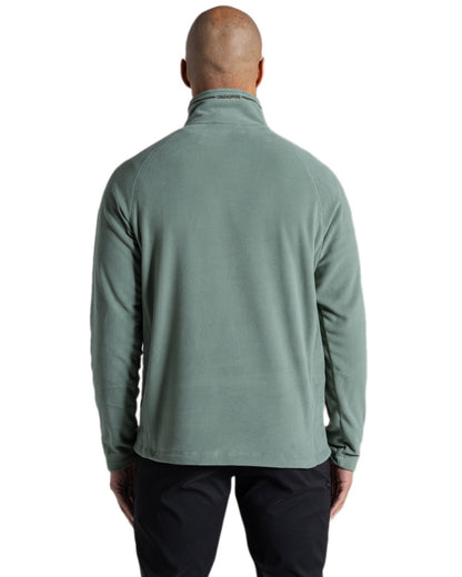 Laurel Green Coloured Craghoppers Corey VI Half Zip Fleece on white background 