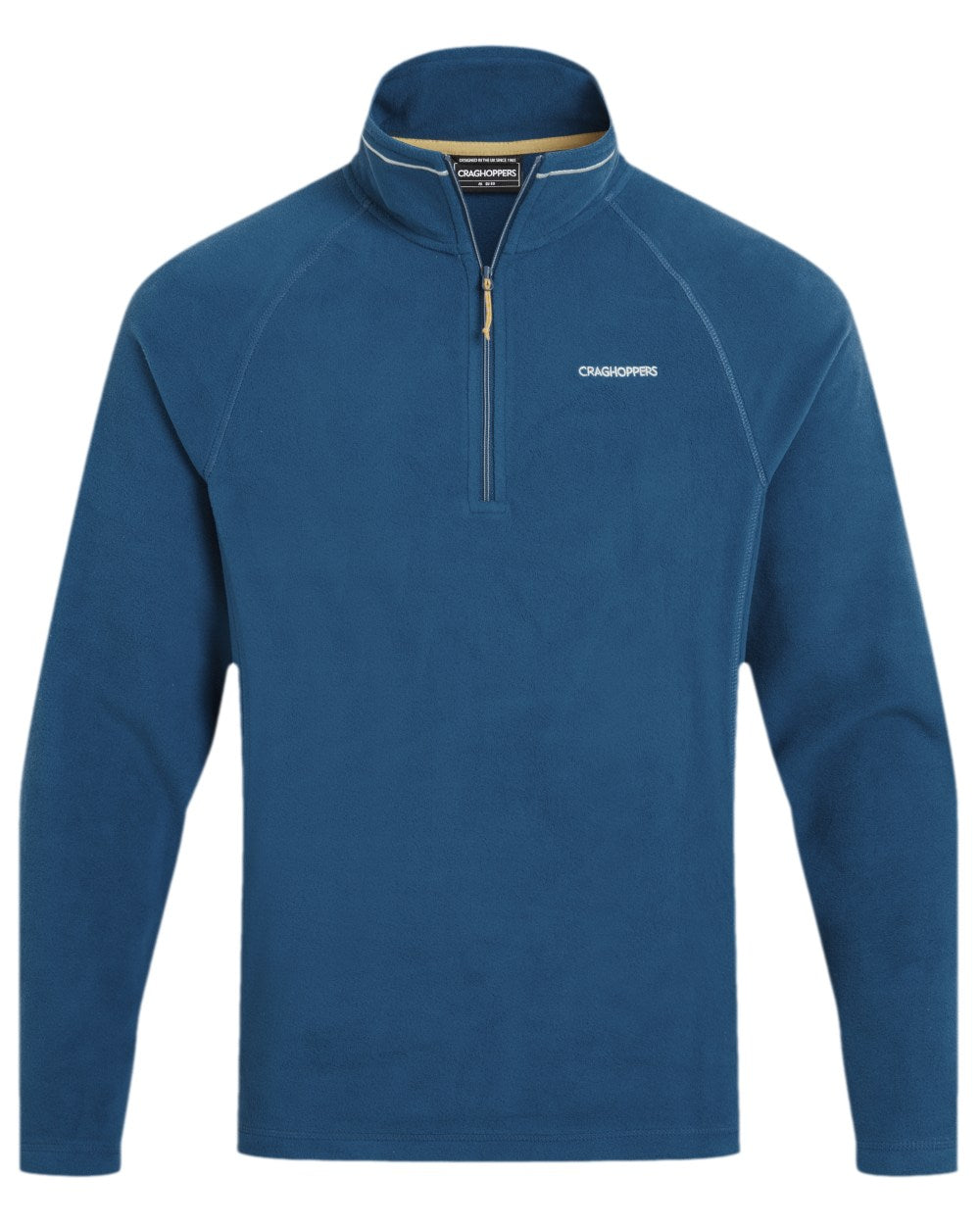 Poseidon Blue Coloured Craghoppers Corey VI Half Zip Fleece on white background 