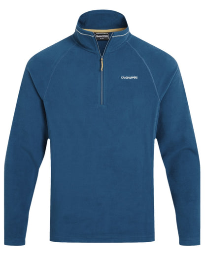 Poseidon Blue Coloured Craghoppers Corey VI Half Zip Fleece on white background 
