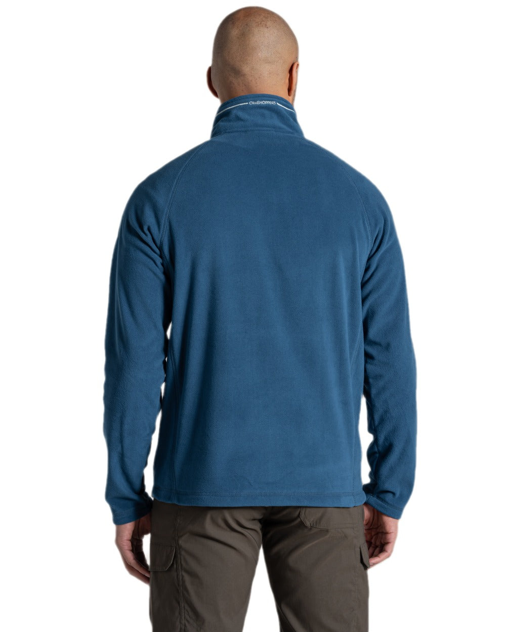 Poseidon Blue Coloured Craghoppers Corey VI Half Zip Fleece on white background 