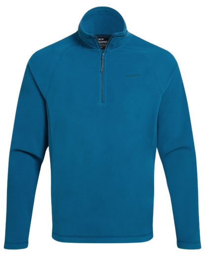 River Blue Coloured Craghoppers Corey VI Half Zip Fleece on white background 