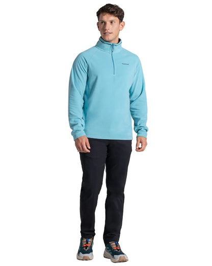 Saltpool Coloured Craghoppers Corey VI Half Zip Fleece on white background 