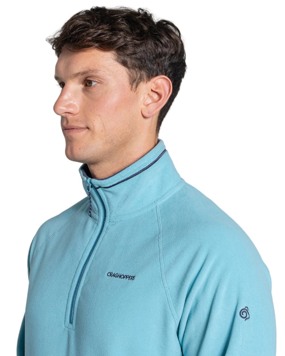 Saltpool Coloured Craghoppers Corey VI Half Zip Fleece on white background 