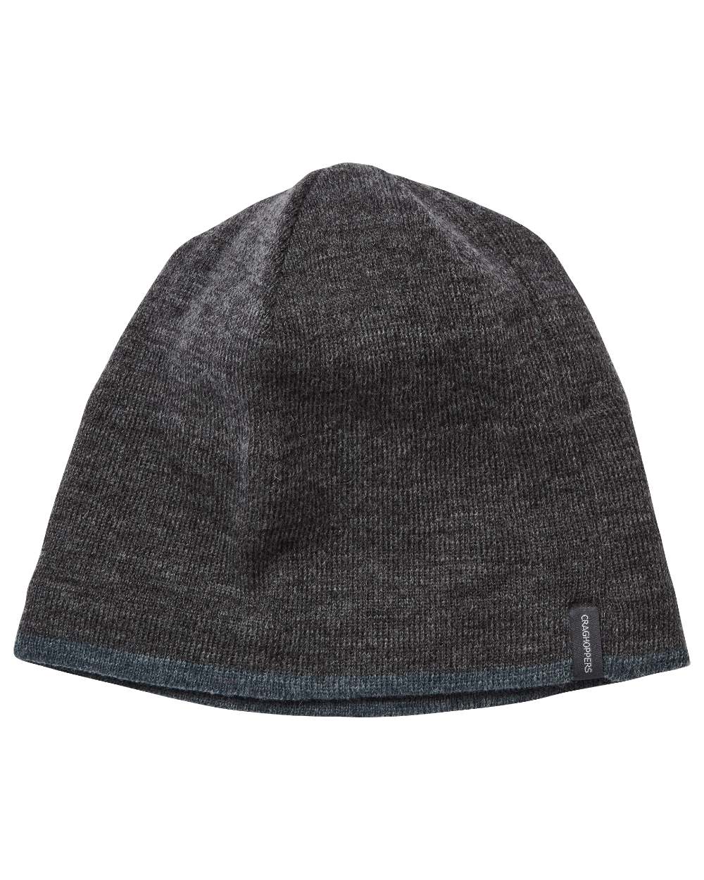 Black Pepper coloured Craghoppers Gallus Beanie on white background 