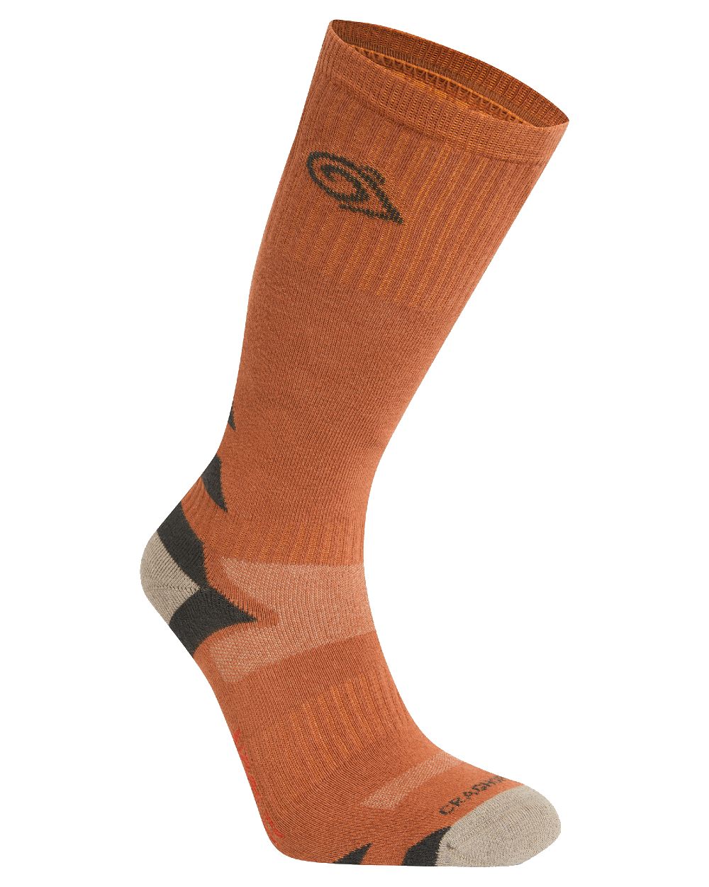 Red Beach Black Pepper coloured Craghoppers Insect Repellent Adventure Socks on white background 