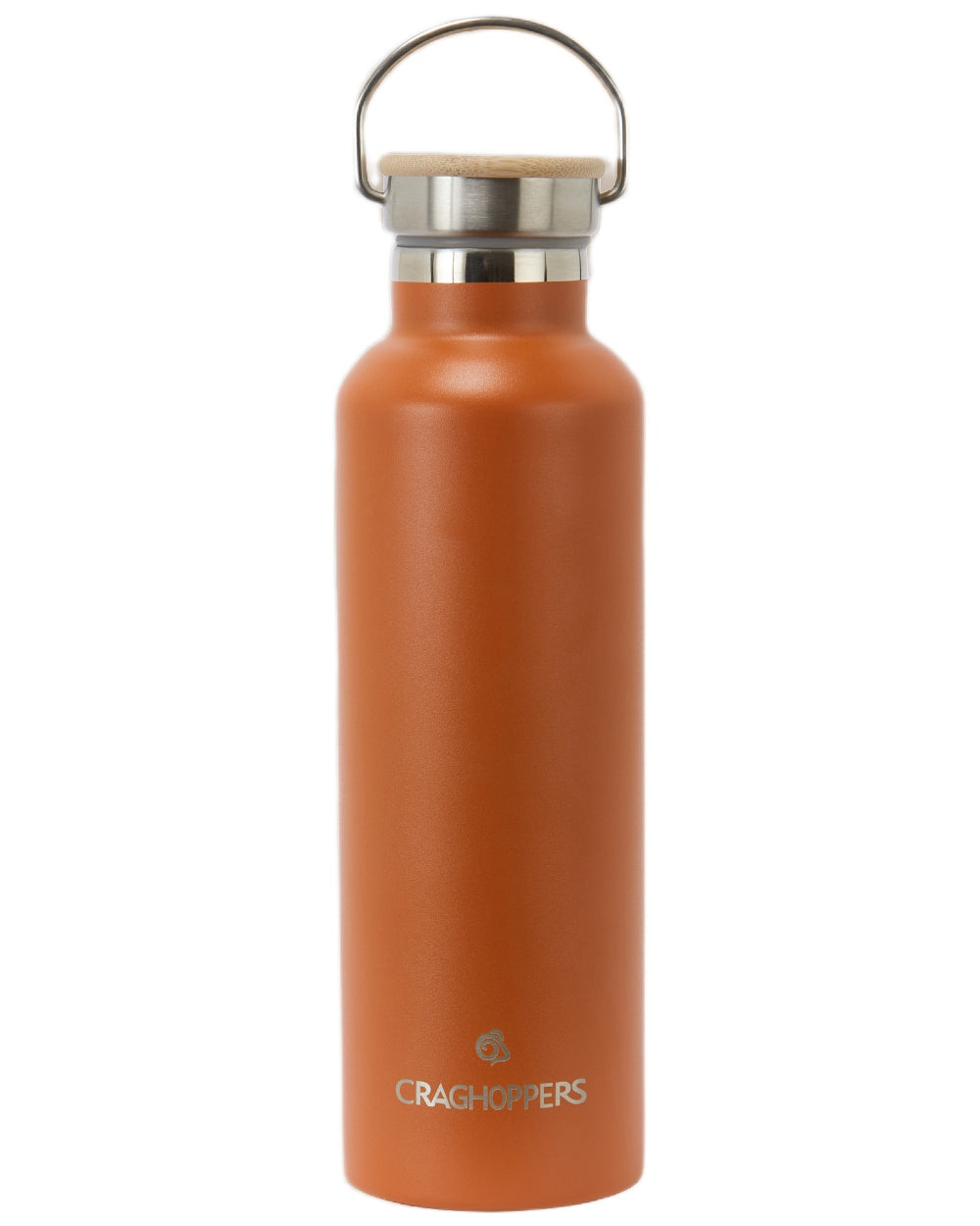Canyon Orange coloured Craghoppers Insulated Waterbottle 750ml on white background 