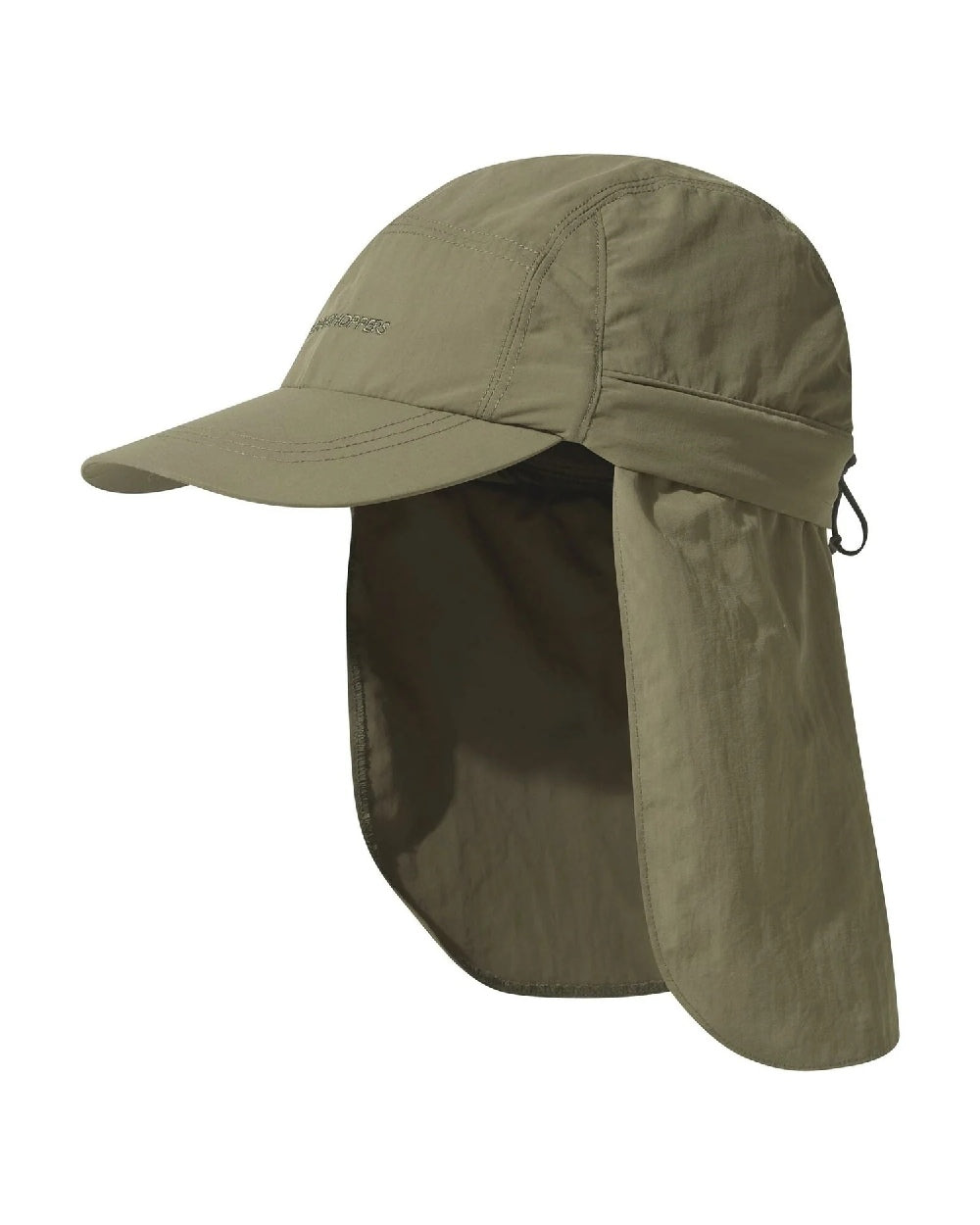 Woodland Green Coloured Craghoppers Kids Nosilife Desert Hat II on White Background 