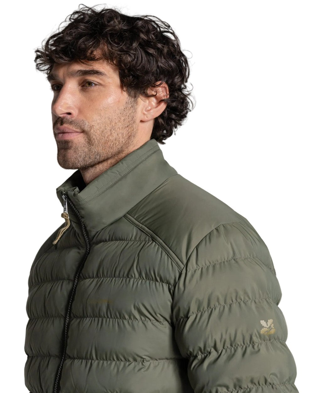 Dark Sage coloured Craghoppers Men National Trust Dalesway Jacket on white background 