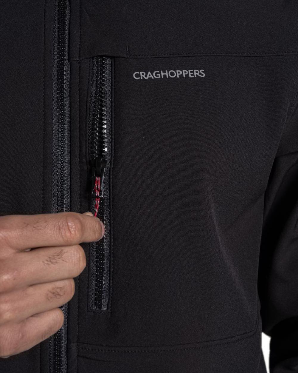 Black Coloured Craghoppers Mens Altis II Jacket on white background 
