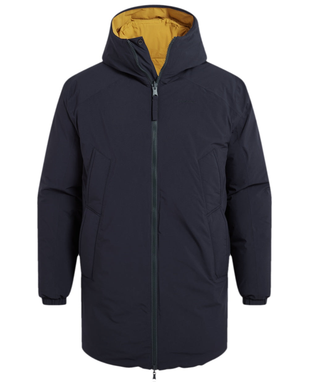 Dark Navy Beeswax Coloured Craghoppers Mens Bannerdale Reversible Jacket on white background 