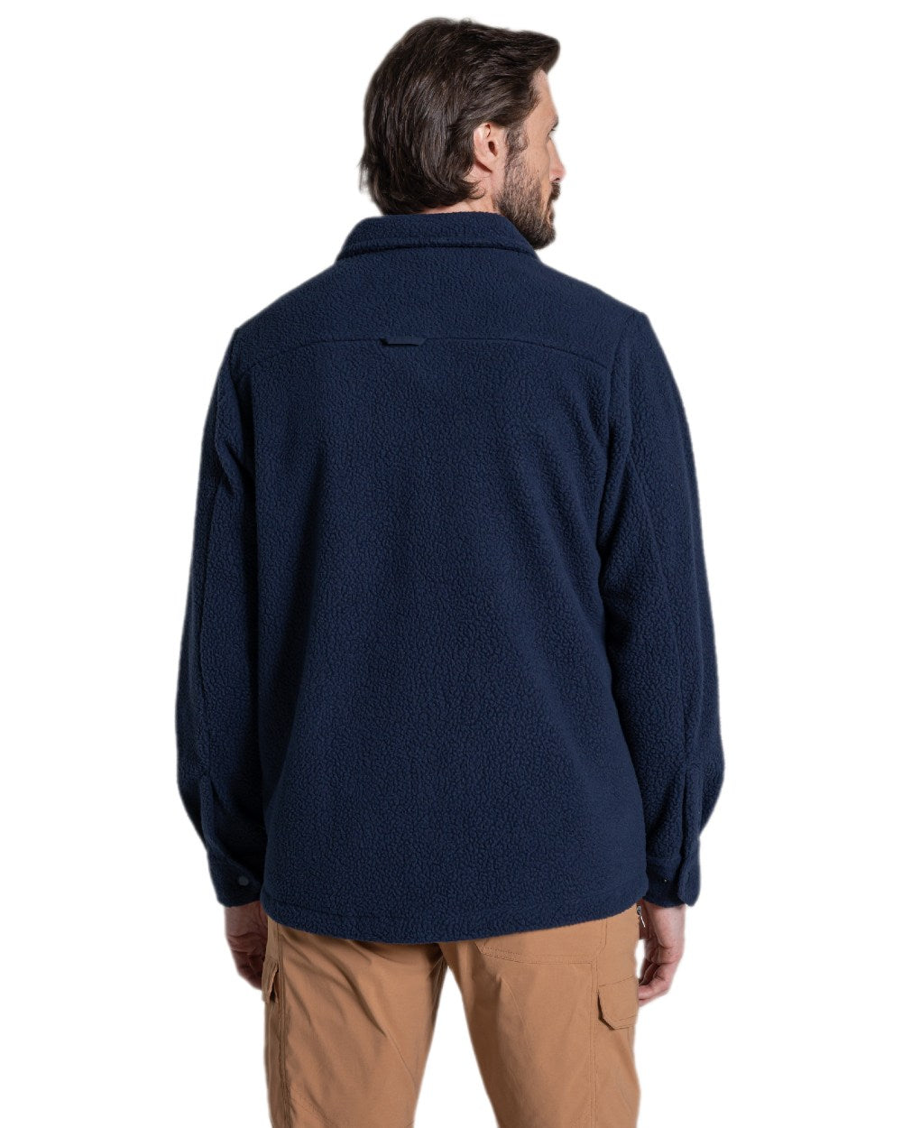 Blue Navy Coloured Craghoppers Mens Blencathra Overshirt on white background 