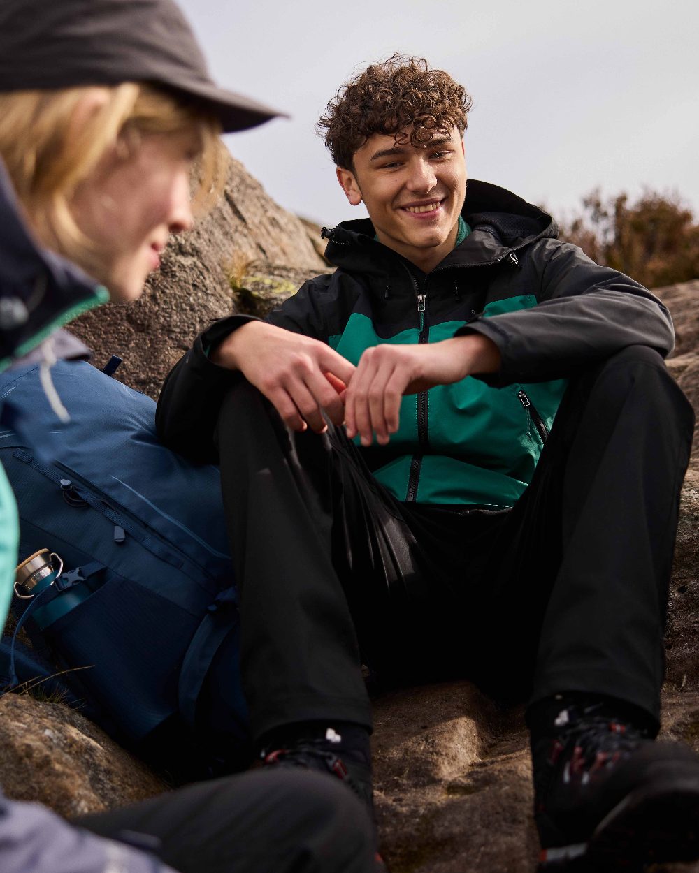 Black Coloured Craghoppers Mens Brisk Pro Trouser on forest background 