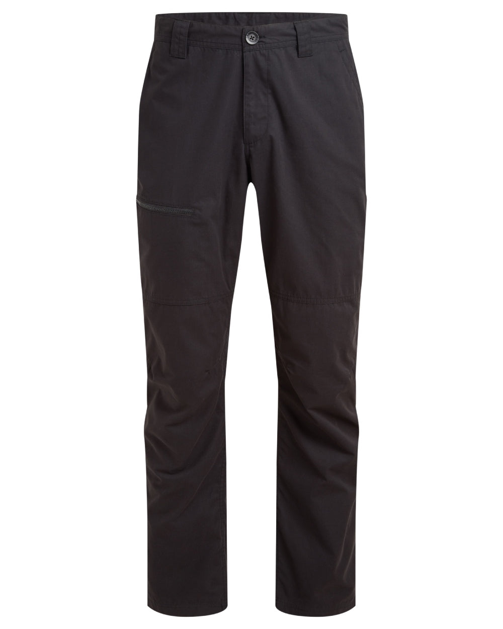 Black coloured Craghoppers Mens Brisk Trousers on white background 