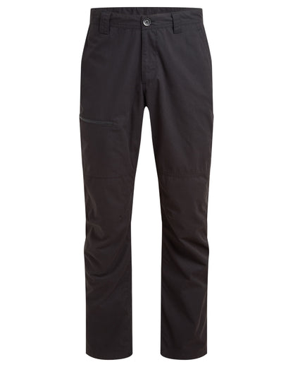Black coloured Craghoppers Mens Brisk Trousers on white background 