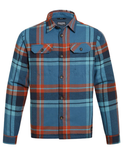 Winter Storm Check coloured Craghoppers Mens Burnbank Insulated Overshirt on white background 