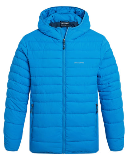 Azure Sky Coloured Craghoppers Mens Compresslite IX Hooded Insulating Jacket on white background 
