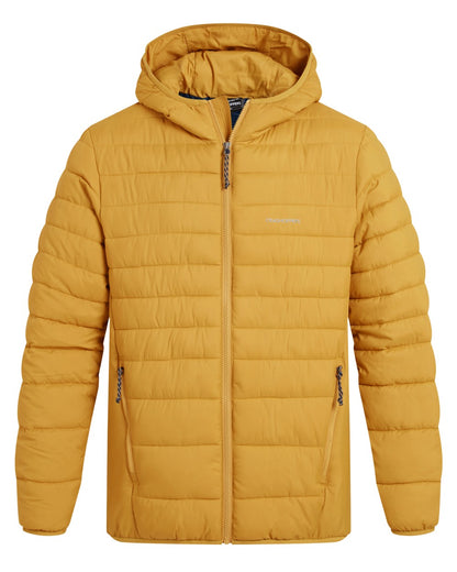 Beeswax coloured Craghoppers Mens Compresslite IX Hooded Insulating Jacket on white background 