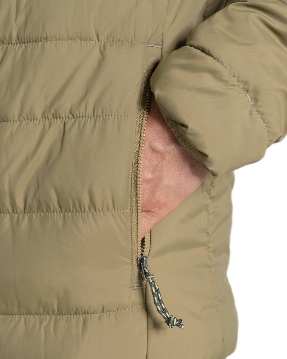 Cardamon Coloured Craghoppers Mens Compresslite IX Hooded Insulating Jacket on white background 