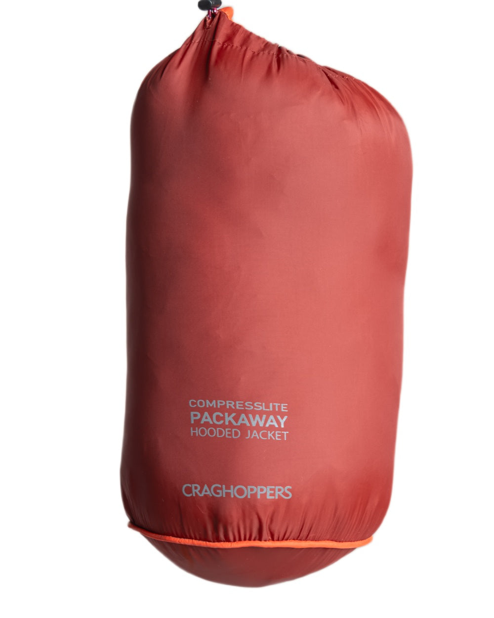 Red Jasper Coloured Craghoppers Mens Compresslite IX Hooded Insulating Jacket on white background 