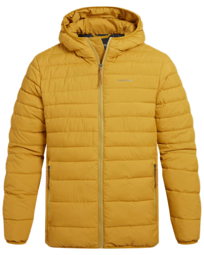 Sulphur Yellow Coloured Craghoppers Mens Compresslite IX Hooded Insulating Jacket on white background 