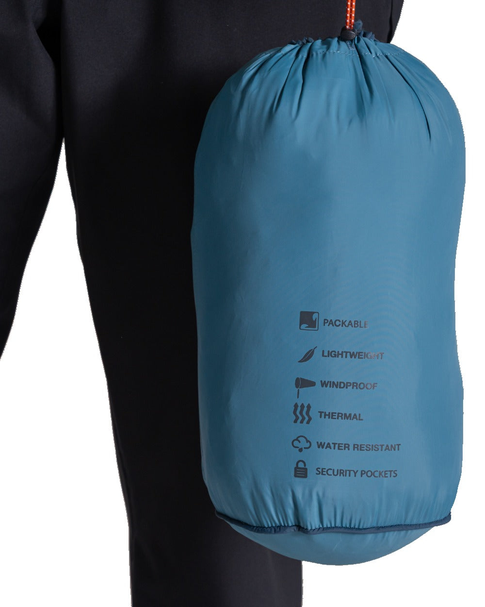 Winter Storm Coloured Craghoppers Mens Compresslite IX Hooded Insulating Jacket on white background 