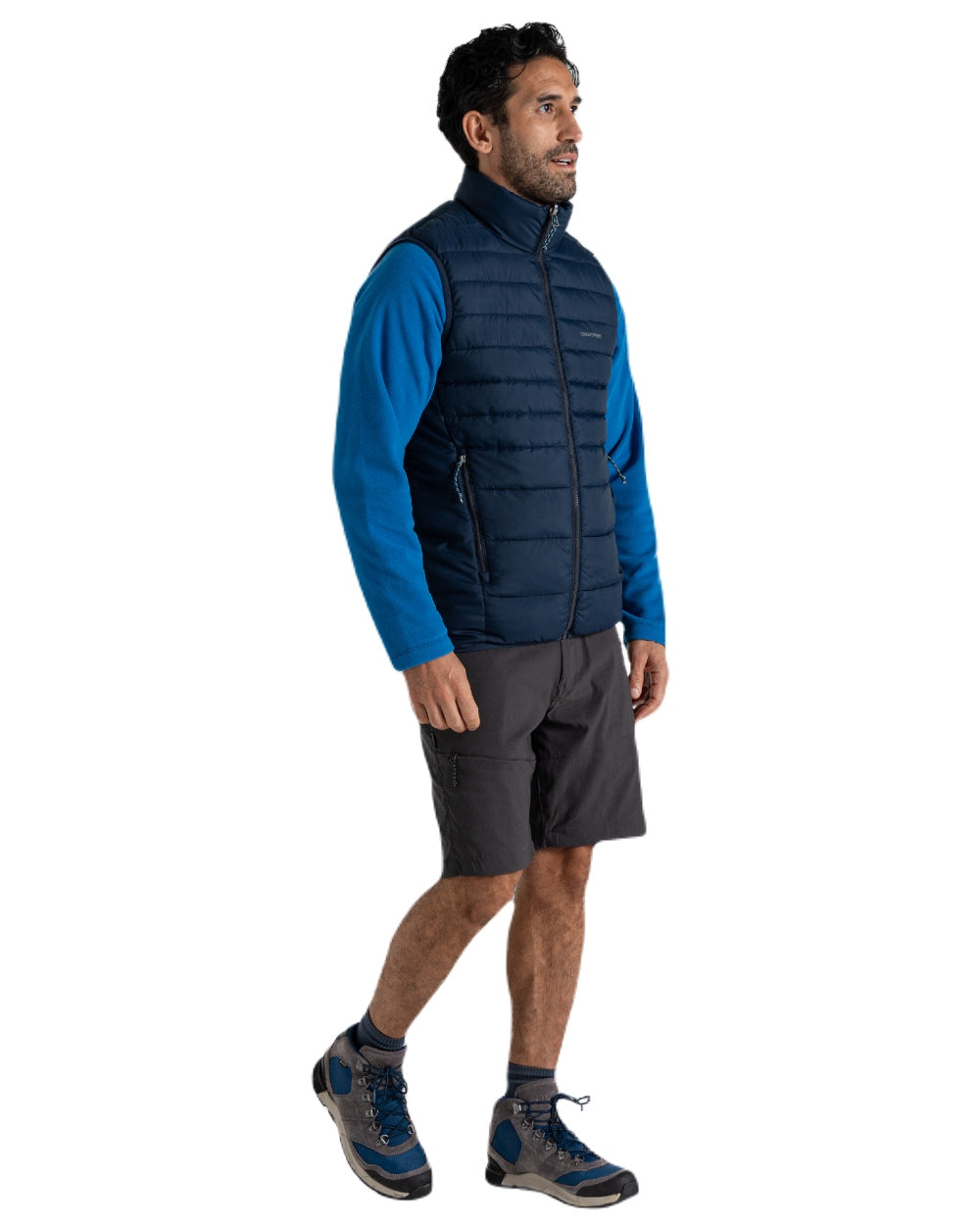 Blue Navy coloured Craghoppers Mens Compresslite IX Insulating Vest on white background 