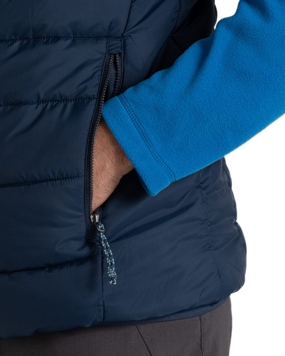 Blue Navy coloured Craghoppers Mens Compresslite IX Insulating Vest on white background 