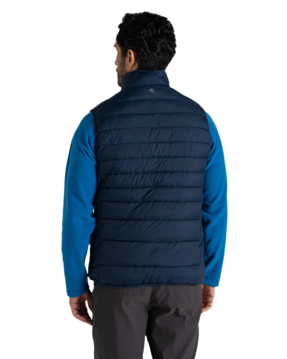 Blue Navy coloured Craghoppers Mens Compresslite IX Insulating Vest on white background 