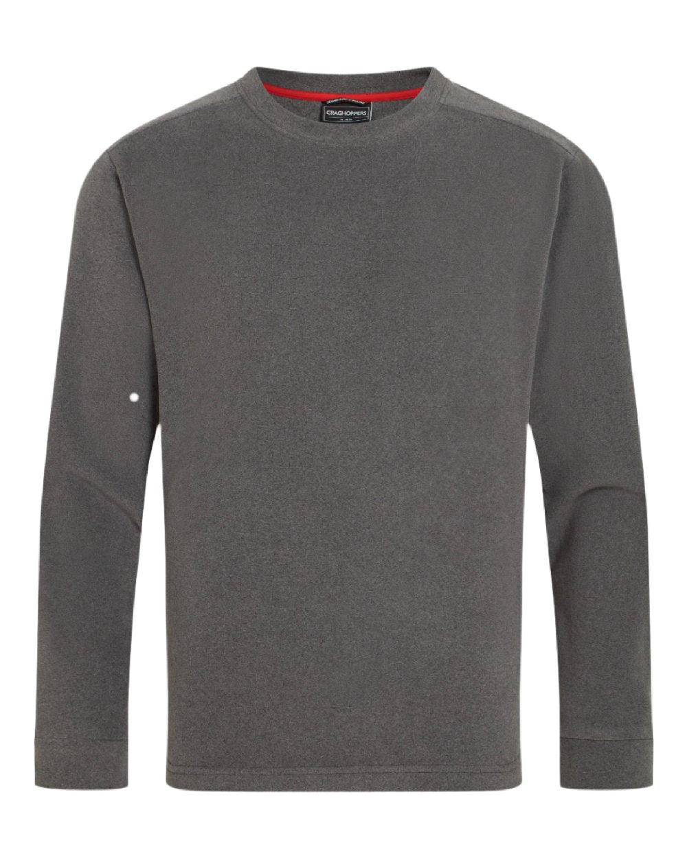 Black Pepper Mar Coloured Craghoppers Mens Corey Crew Neck Sweaters on white background 