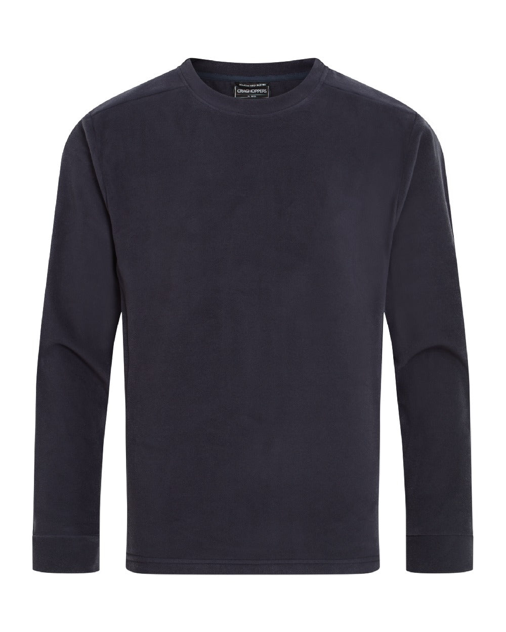Blue Navy Coloured Craghoppers Mens Corey Crew Neck Sweaters on white background 