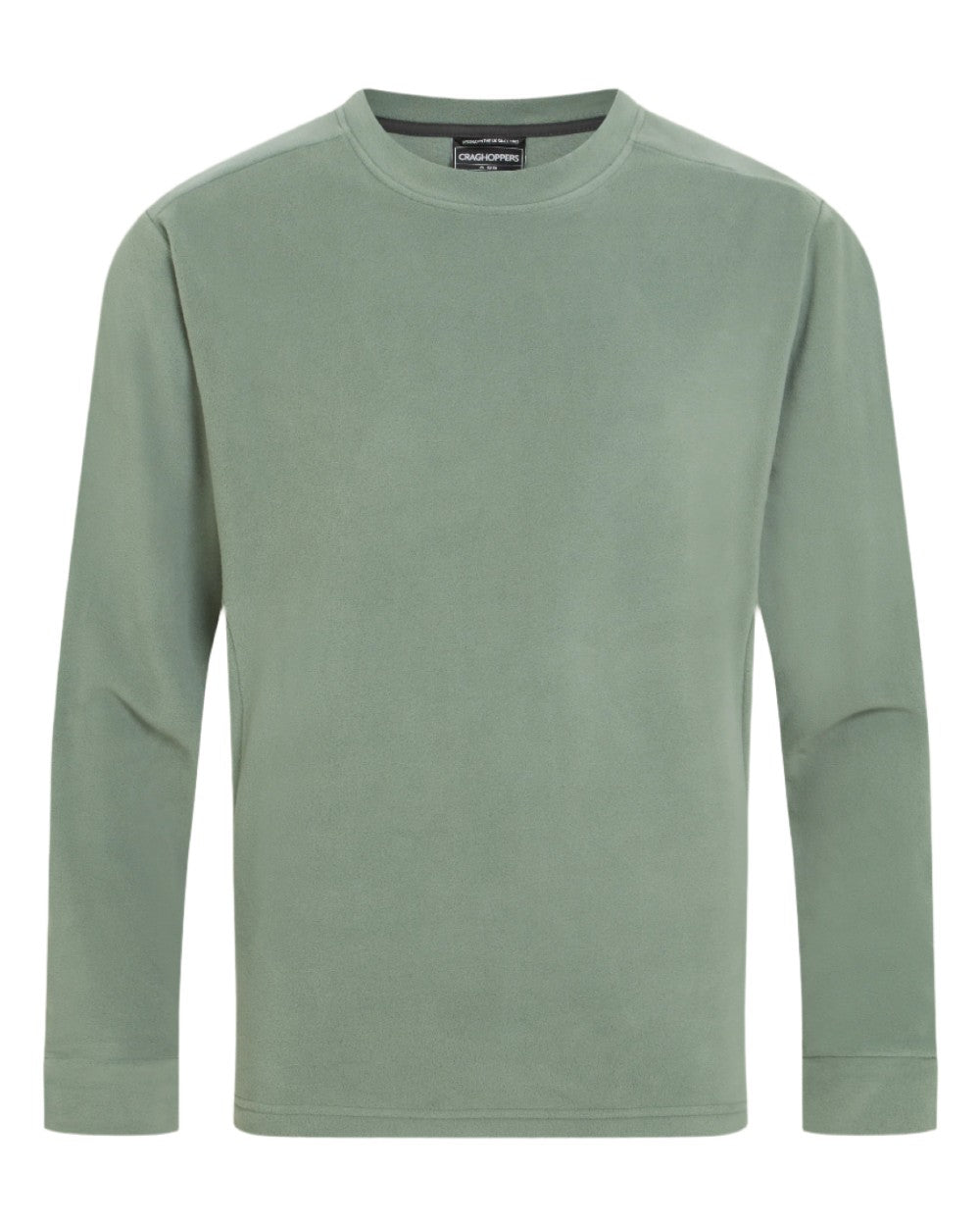 Laurel Green Coloured Craghoppers Mens Corey Crew Neck Sweaters on white background 