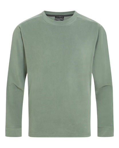 Laurel Green Coloured Craghoppers Mens Corey Crew Neck Sweaters on white background 