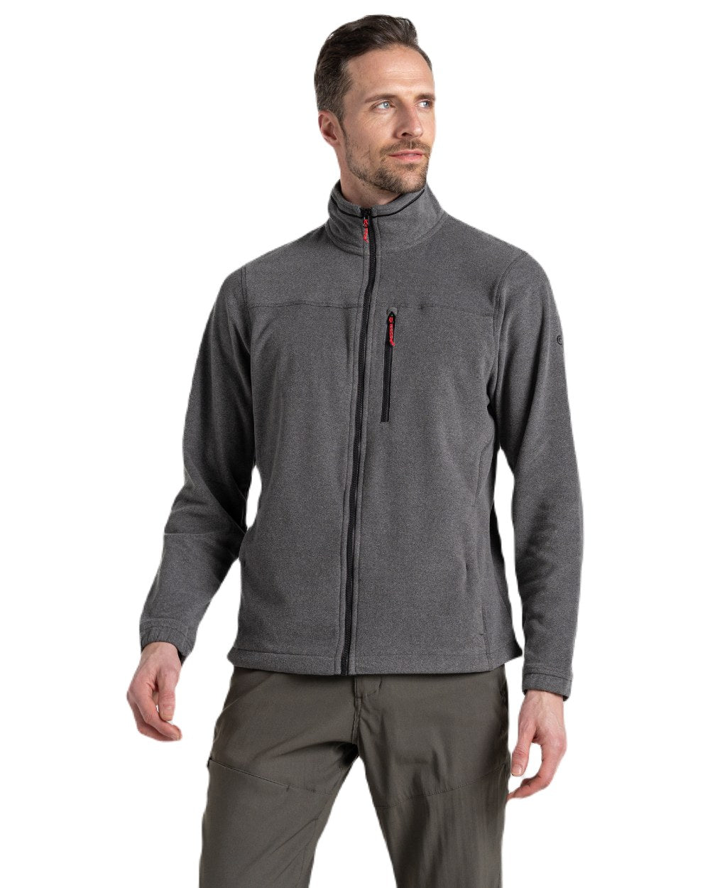 Black Pepper Marl coloured Craghoppers Mens Corey Plus II Insulating Jacket on white background 