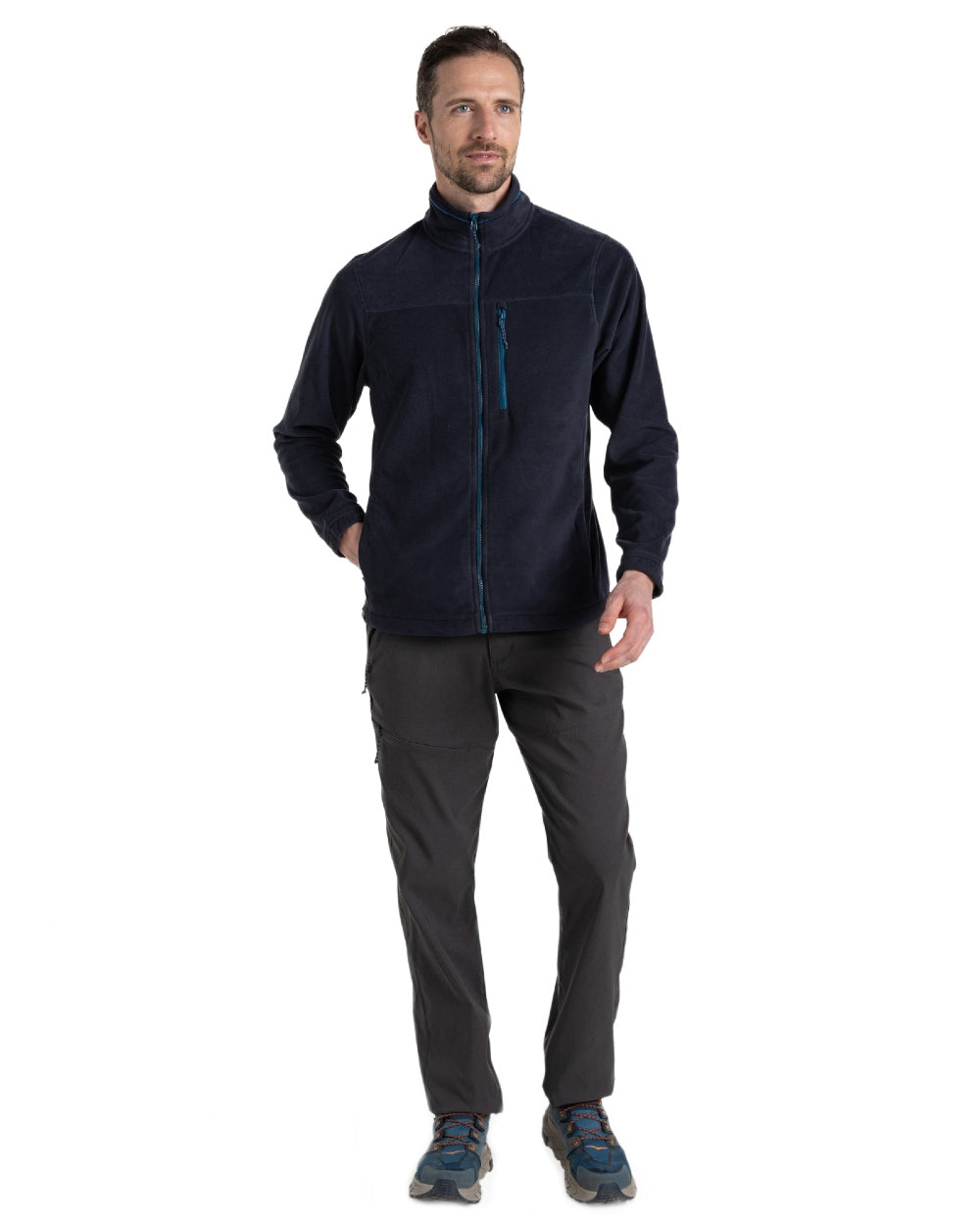 Dark Navy coloured Craghoppers Mens Corey Plus II Insulating Jacket on white background 