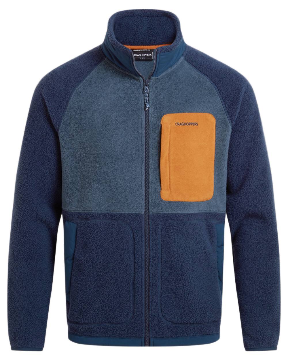 Blue Navy Blue Stone coloured Craghoppers Mens Dades Jacket on white background 