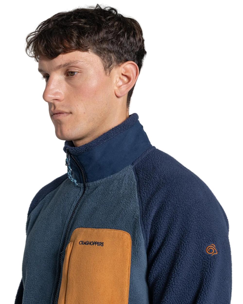 Blue Navy Blue Stone coloured Craghoppers Mens Dades Jacket on white background 