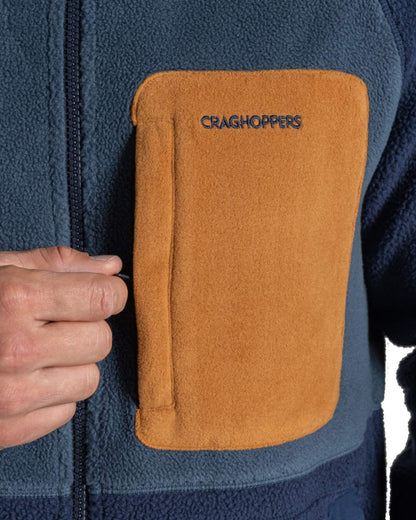 Blue Navy Blue Stone coloured Craghoppers Mens Dades Jacket on white background 