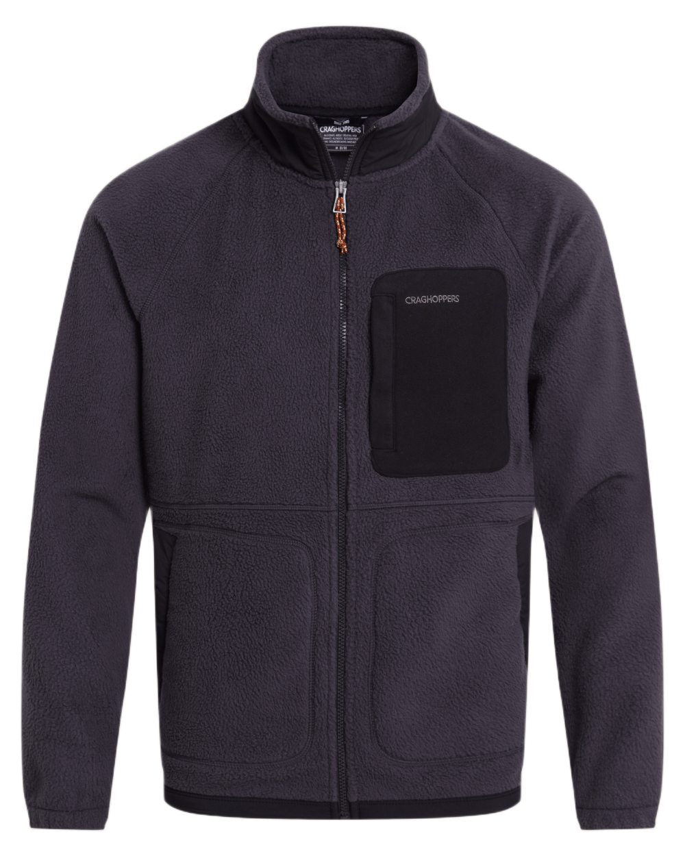 Dark Iron coloured Craghoppers Mens Dades Jacket on white background 