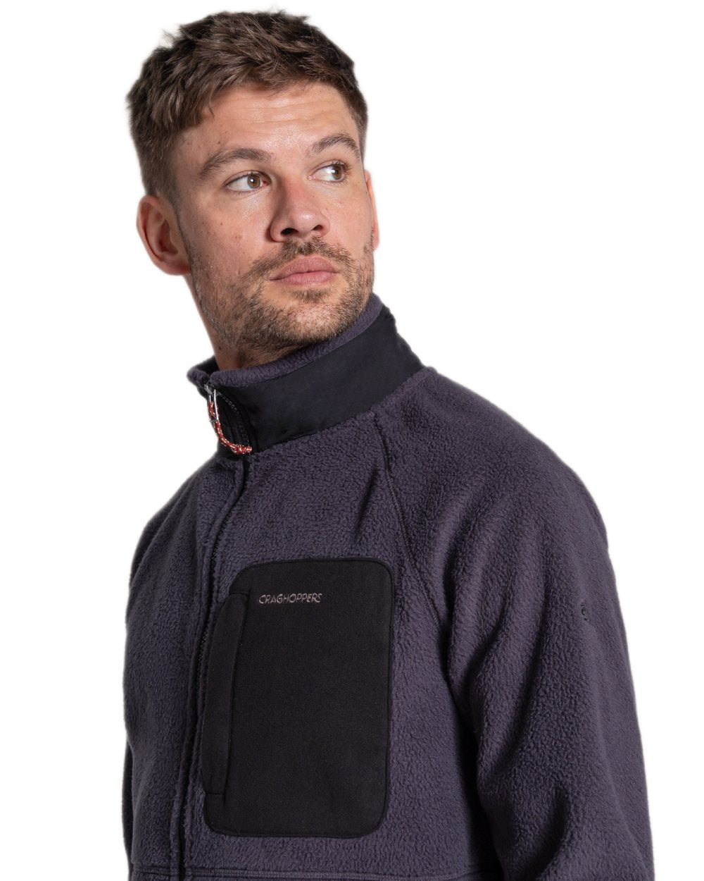 Dark Iron coloured Craghoppers Mens Dades Jacket on white background 