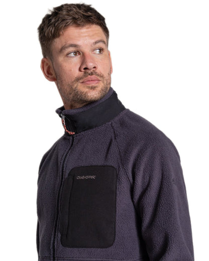 Dark Iron coloured Craghoppers Mens Dades Jacket on white background 