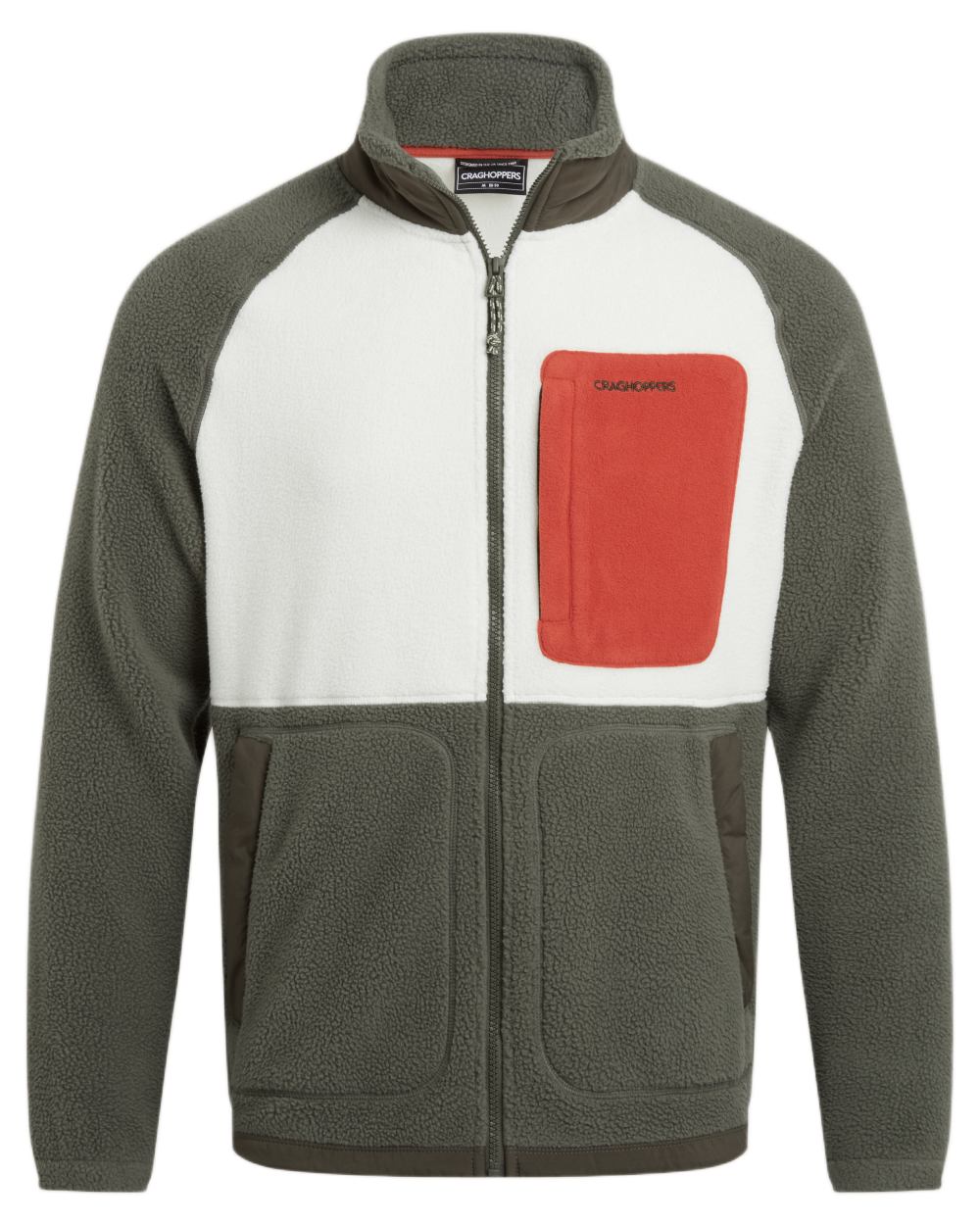 Dark Sage Ecru coloured Craghoppers Mens Dades Jacket on white background 