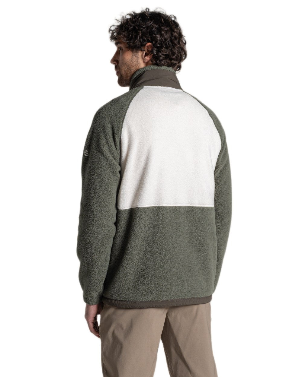 Dark Sage Ecru coloured Craghoppers Mens Dades Jacket on white background 