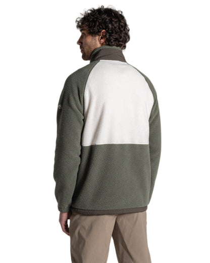 Dark Sage Ecru coloured Craghoppers Mens Dades Jacket on white background 