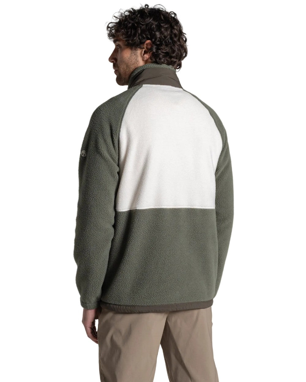 Dark Sage Ecru coloured Craghoppers Mens Dades Jacket on white background 
