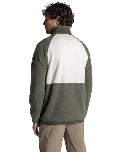 Dark Sage Ecru coloured Craghoppers Mens Dades Jacket on white background 