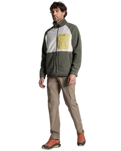Dark Sage Ecru coloured Craghoppers Mens Dades Jacket on white background 