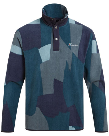 Dark Aegean coloured Craghoppers Mens Dewlish II Overhead Fleece on white background 